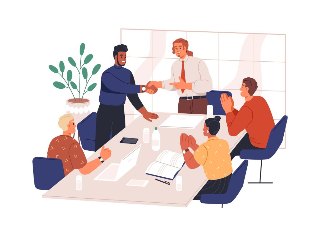 team working for business exit strategy